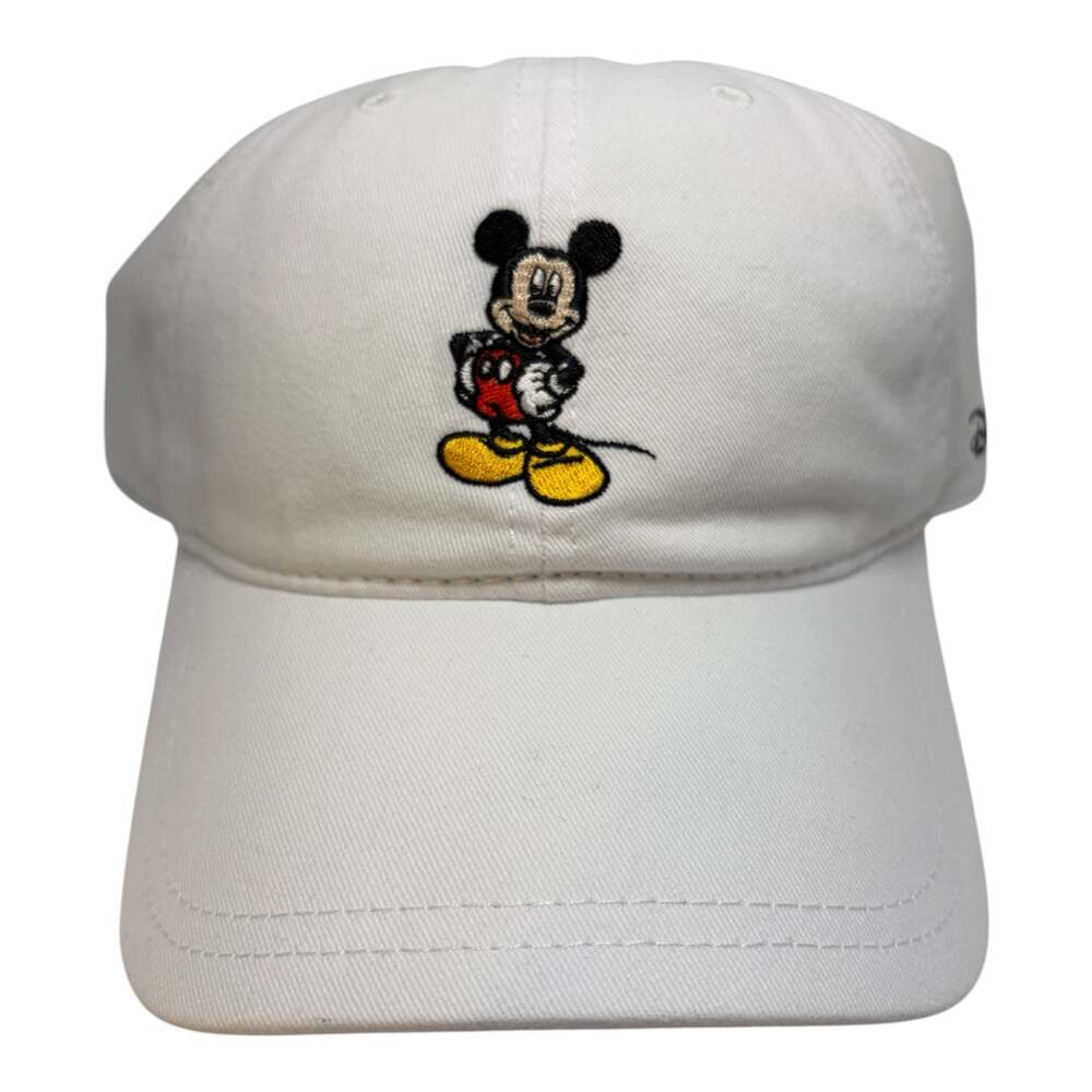 Disney Mickey Mouse White Baseball Cap Adjustable Dad Hat
